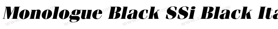 Monologue Black SSi Black Italic字体转换